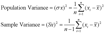 sample variance example