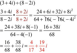 dividing complex numbers