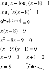 logarithmic equation