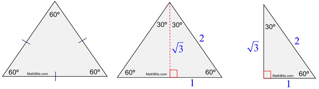 Special Right Triangles 30 60 90 Mathbitsnotebook Ccss Math