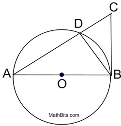 Circle Proof Practice - MathBitsNotebook(Geo - CCSS Math)