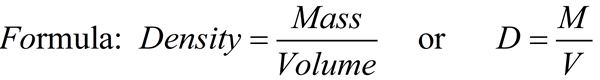 density formula