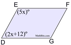 Sample Problems Involving Quadrilaterals - MathBitsNotebook(Geo - CCSS