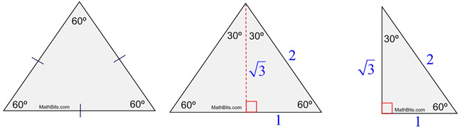 Special Right Triangle 30-60-90 - MathBitsNotebook(Geo)