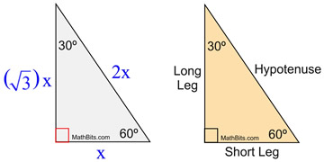 Special Right Triangle 30 60 90 Mathbitsnotebook Geo Ccss Math