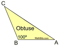 obtuse isosceles triangle degrees