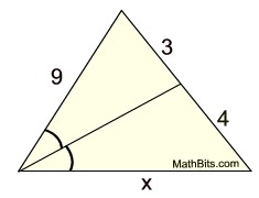 Angle Bisector Theorem Practice - MathBitsNotebook(Geo - CCSS Math)