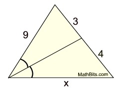 Angle Bisector Theorem Practice - MathBitsNotebook(Geo)