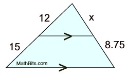 Side Splitter Theorem Practice MathBitsNotebook(Geo)