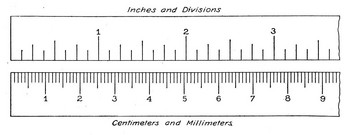 show centimeters on a ruler